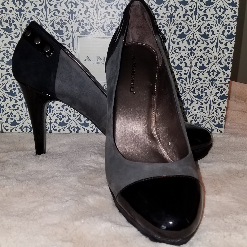 Two-tone Black/Grey High Heels
